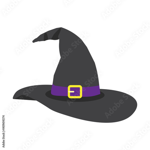 fedora halloween witch hat icon illustration vector