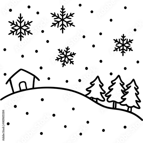 High-res blizzard vector for winter scenes, perfect for digital art and design projects.