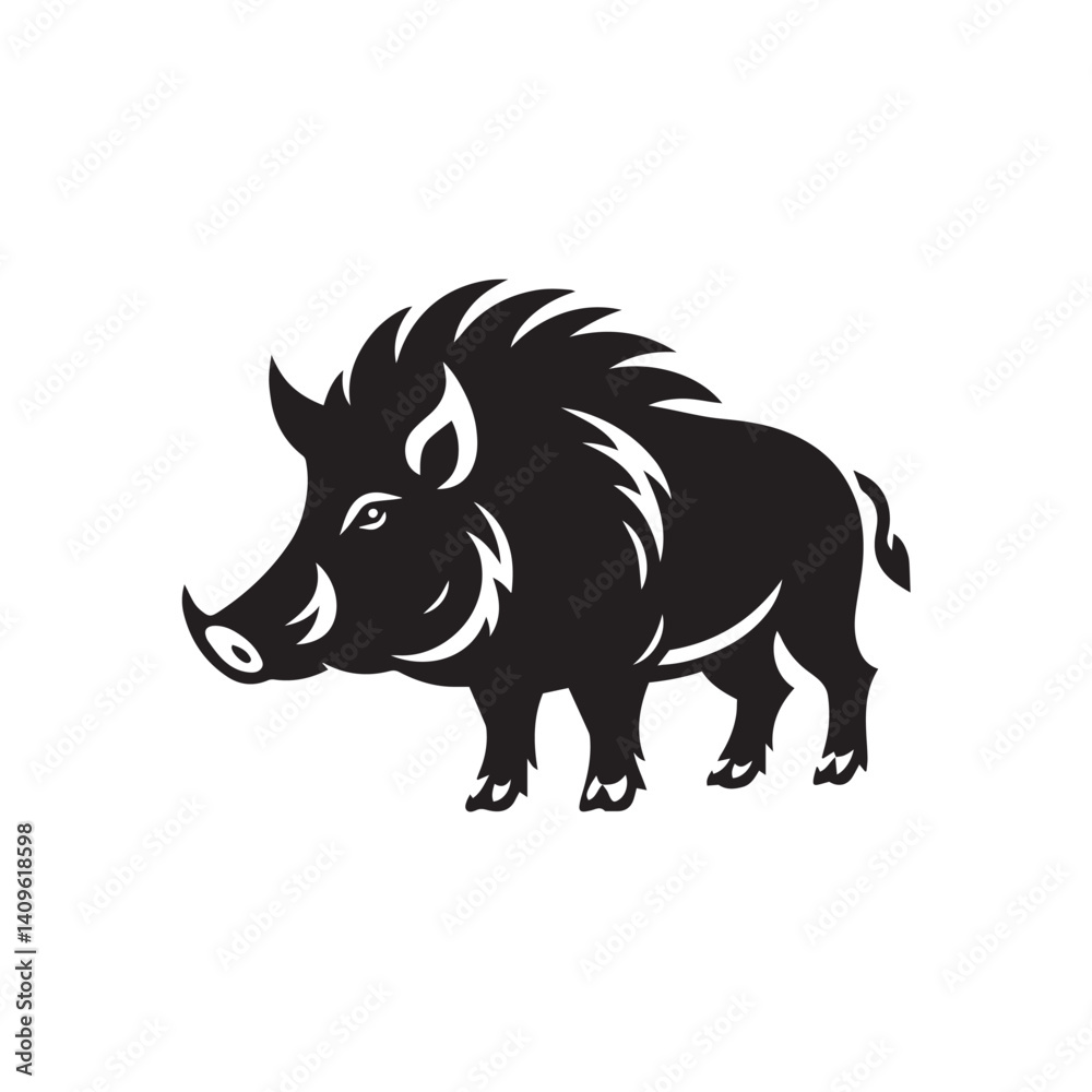 Obraz premium wild boar vector illustration