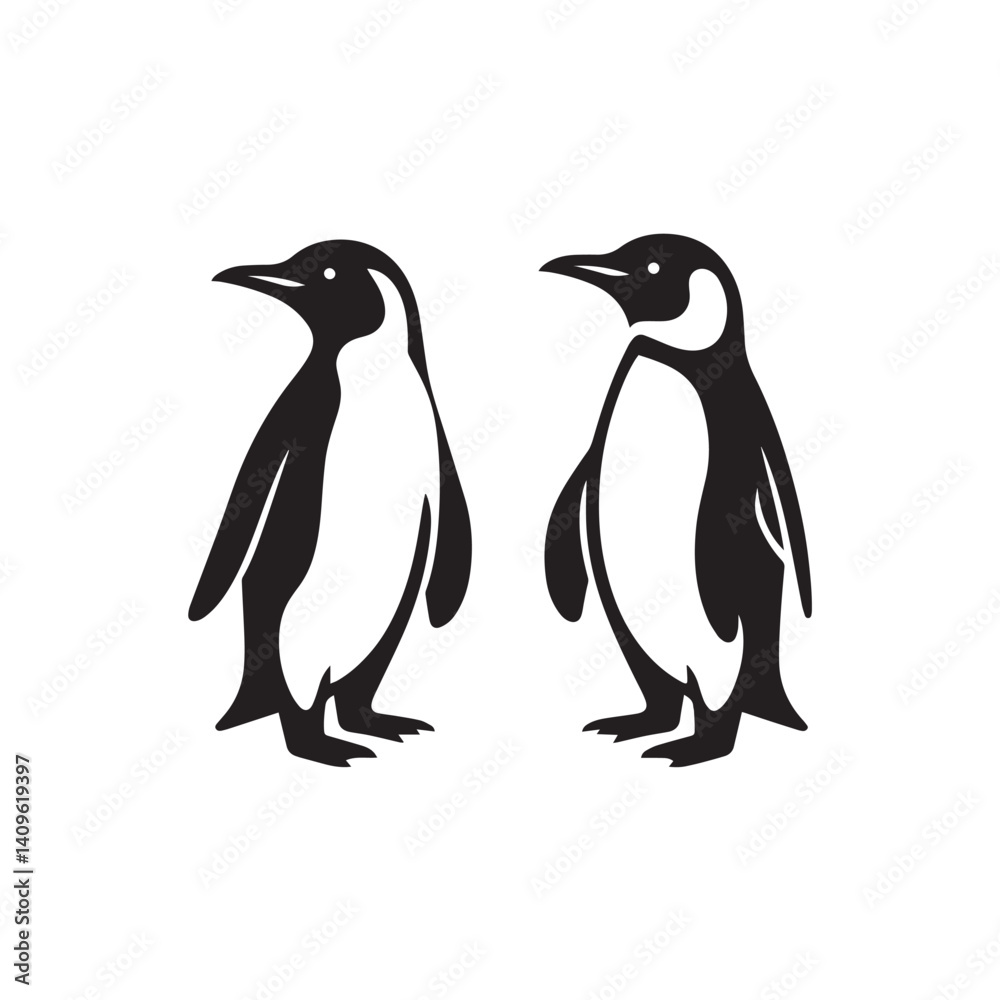 Obraz premium penguins isolated on white background