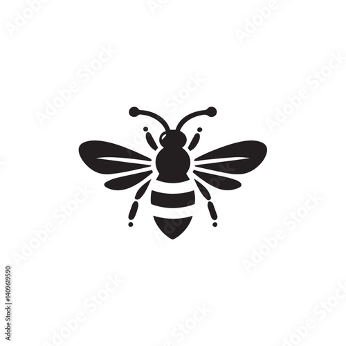 bee on white background