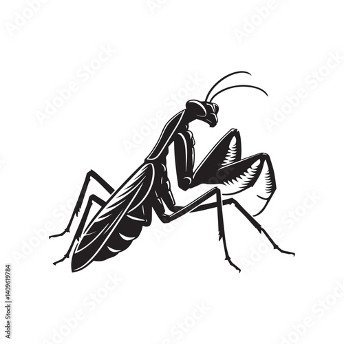 vector illustration of a grasshopper 