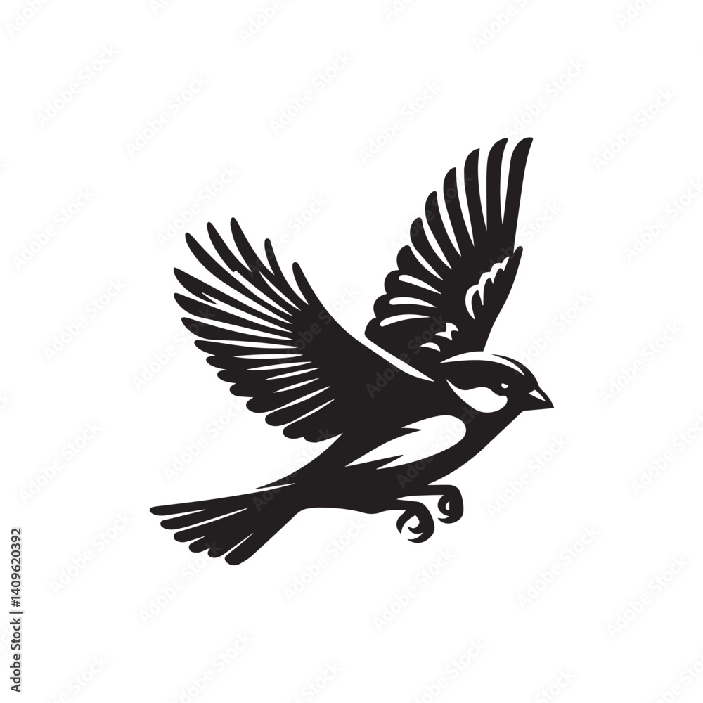Fototapeta premium sparrow silhouette vector