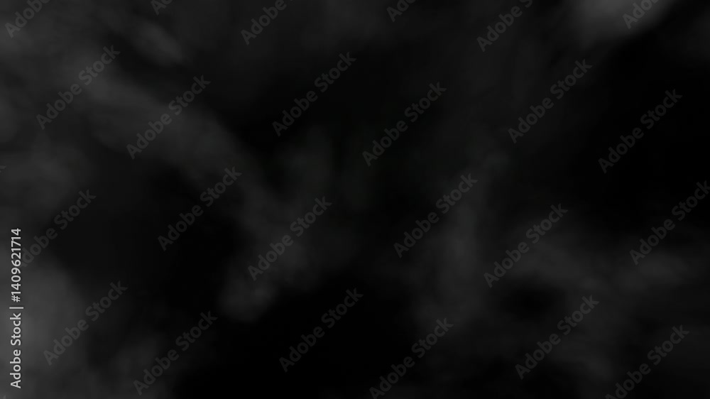 Fog Flowing on black background VFX Asset