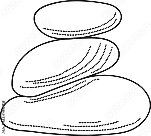 line art vector of Stone for spa