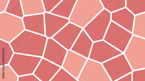 Pink Coral Salmon Mosaic Tile Pattern Background Texture Irregular Polygonal Shapes