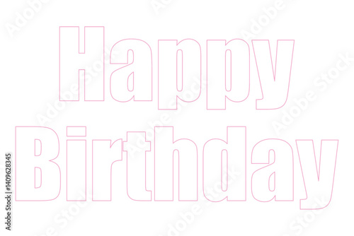 Happy Birthday（誕生日おめでとう）のシンプルなロゴマーク
