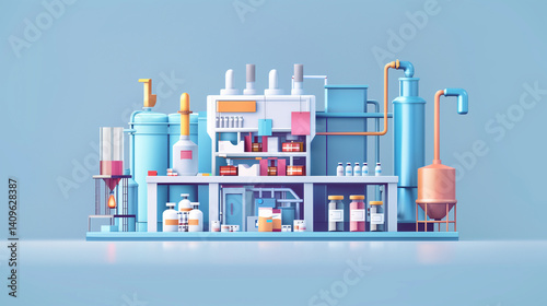 Product iteration concept - 2D illustration of development stages showing evolution from prototype to final version with arrows and design elements