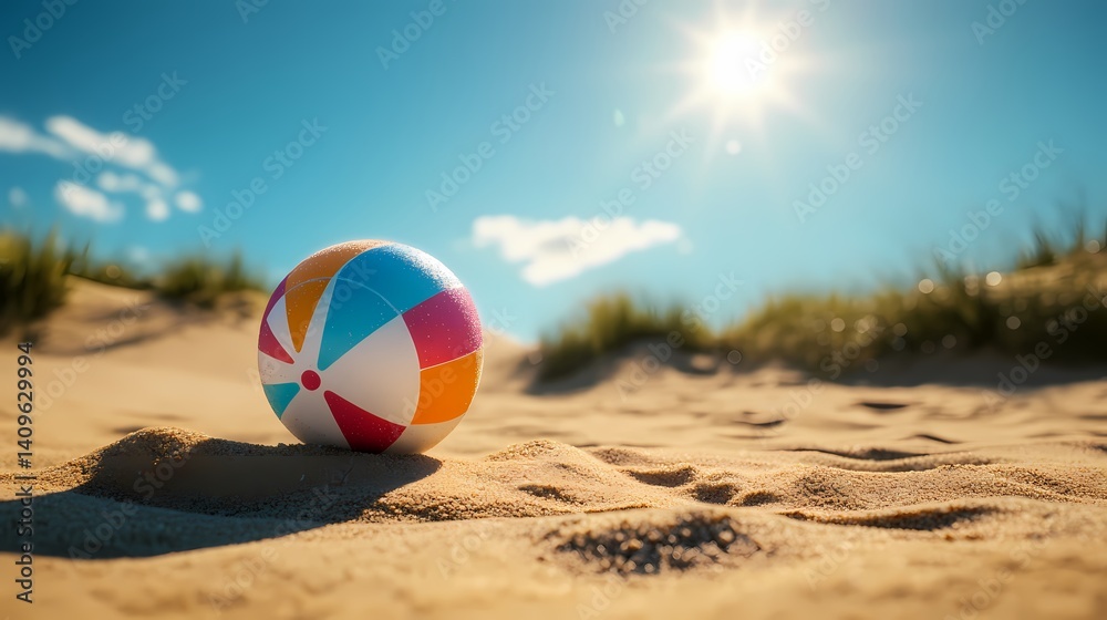 Obraz premium beach ball on the beach