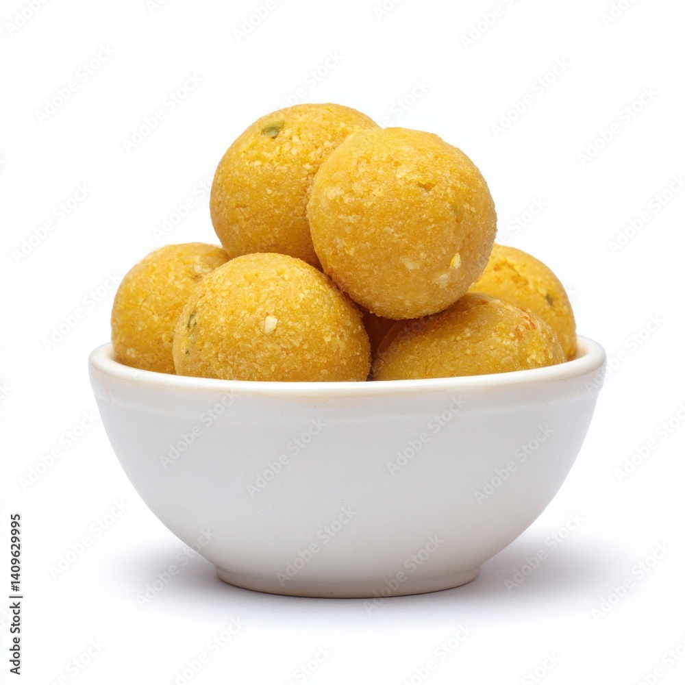 Bowl filled with spherical sweets on a white surface in close up photography Bowl filled with spherical sweets on a white surface in close up photography