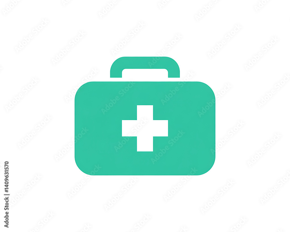 A teal-colored first-aid kit icon with a white cross, symbolizing medical aid. A teal-colored first-aid kit icon with a white cross, symbolizing medical aid.