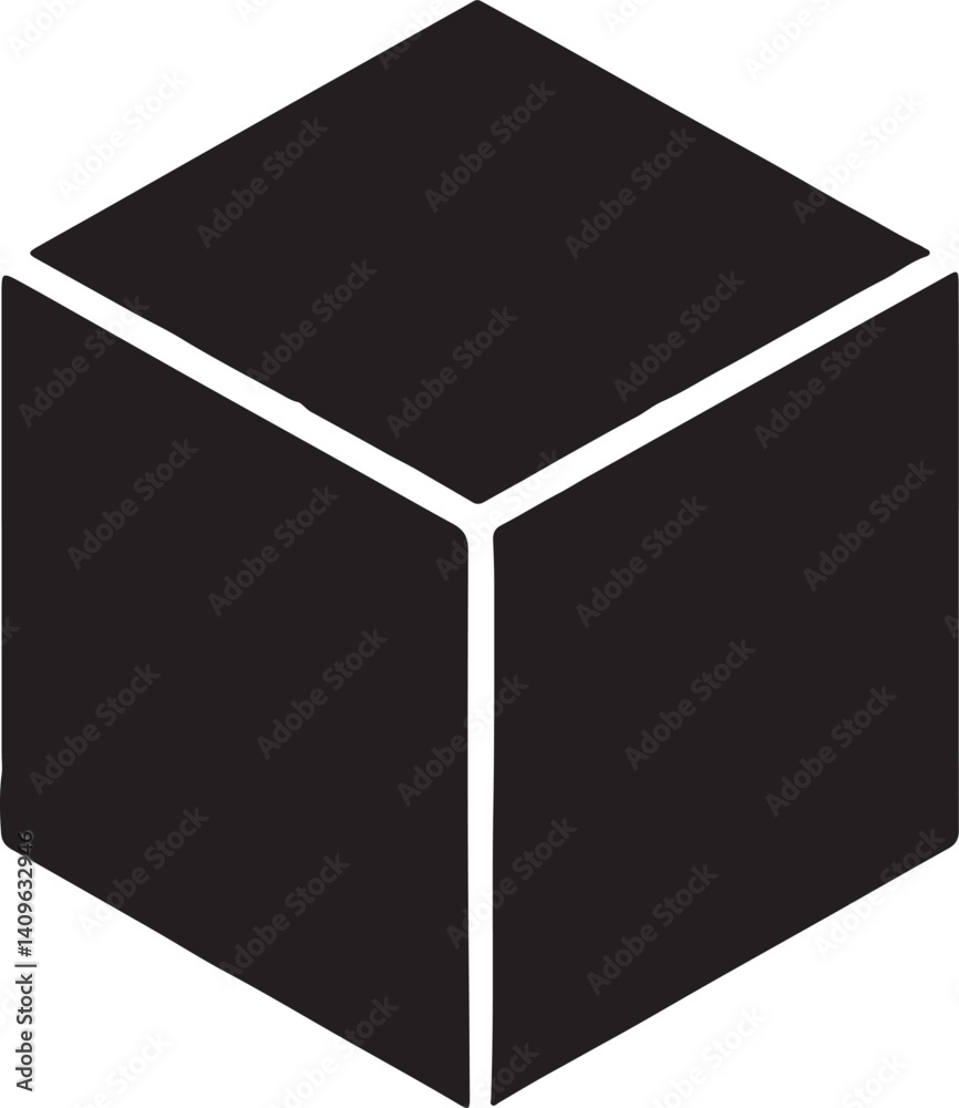Cube Silhouette Icon Vector Art Collection Cube Silhouette Icon Vector Art Collection