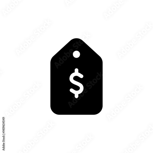 Price tag with dollar icon. Modern design perfect for symbolizing price, cost, value, sale, or discounts