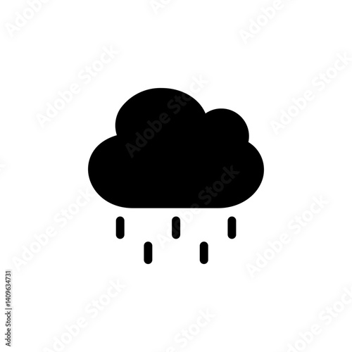 Rain cloud icon. Perfect for weather forecasts, applications, websites, and designs related to rain, weather, or climate