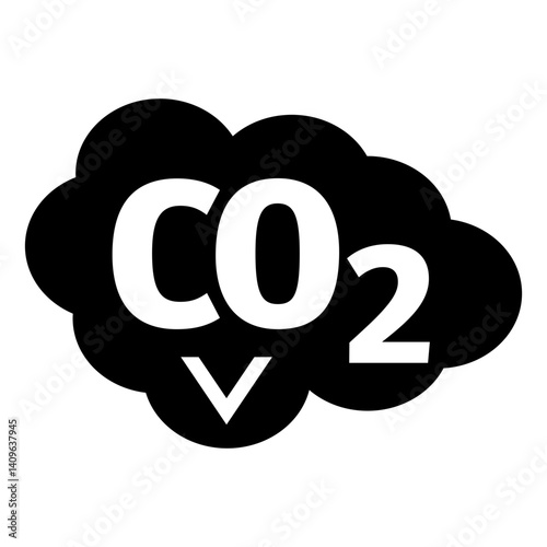 CO reduktion icon als svg vektor datei für klimawandel und erderwärmung