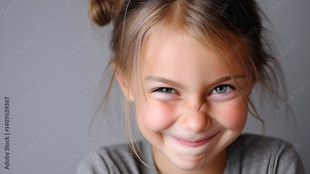 Little Girl Smiling with Mischievous Eyes
Little Girl Smiling with Mischievous Eyes