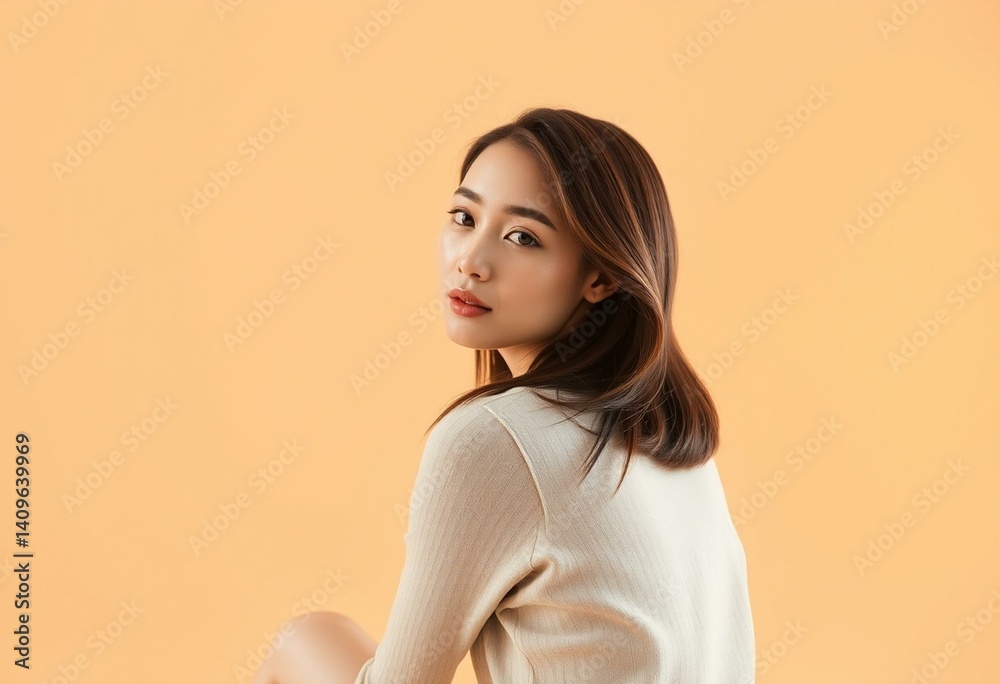 Obraz premium Soft, warm, natural light portrait of a female person