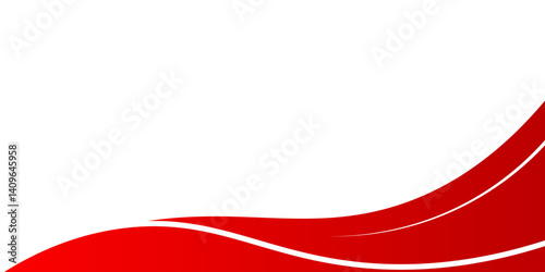 dynamic red abstract vector background featuring bold wave-like curves and clean white space, creating a flowing, energetic visual ideal for modern designs.