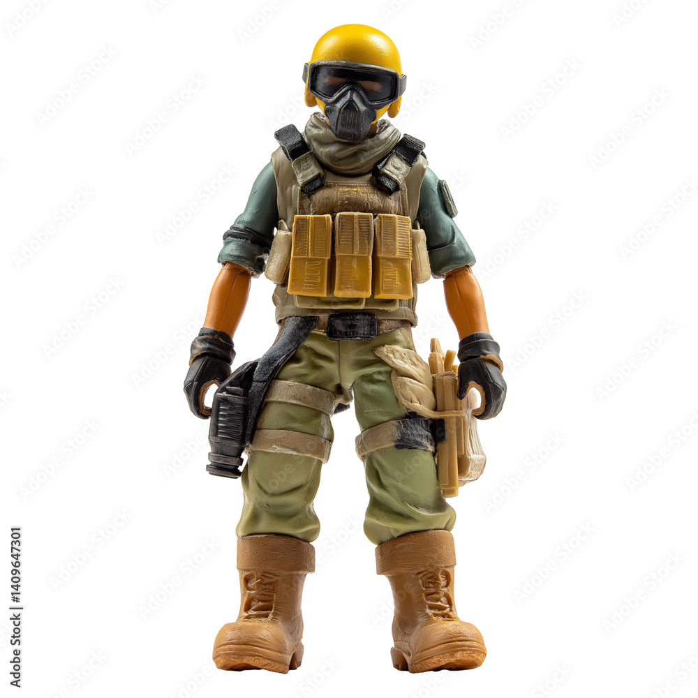 military figure in tactical uniform and protective gear isolated on transparent white background military figure in tactical uniform and protective gear isolated on transparent white background