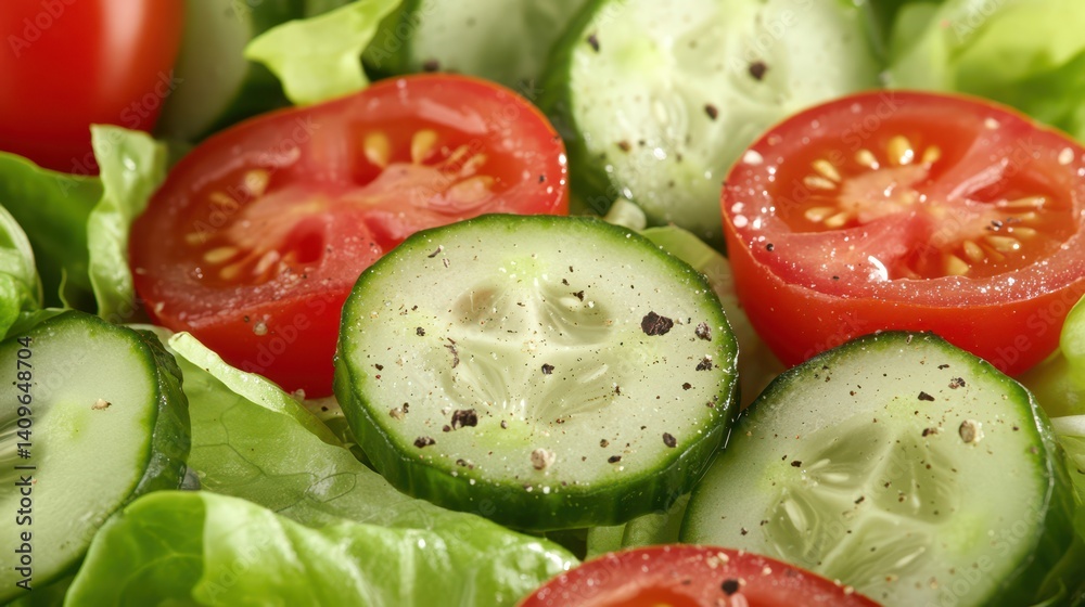 Fresh Garden Salad: A refreshing close-up shot showcasing the vibrant freshness of a colorful salad, inviting and healthy, ready to invigorate your palate. Fresh Garden Salad: A refreshing close-up shot showcasing the vibrant freshness of a colorful salad, inviting and healthy, ready to invigorate your palate.