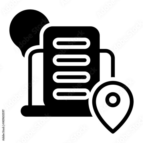 Hospital icon, glyph icon style