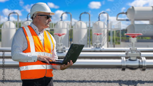 Man near chemical power pla...