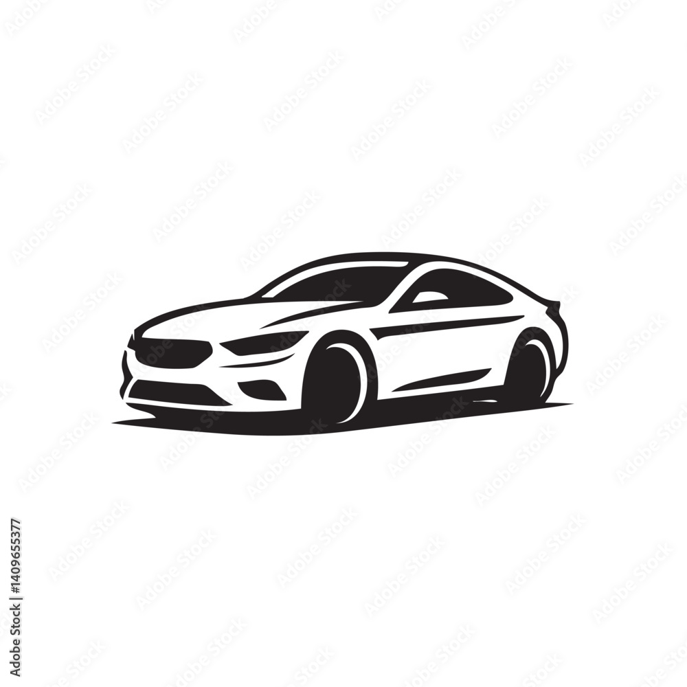 Naklejka premium black sports car