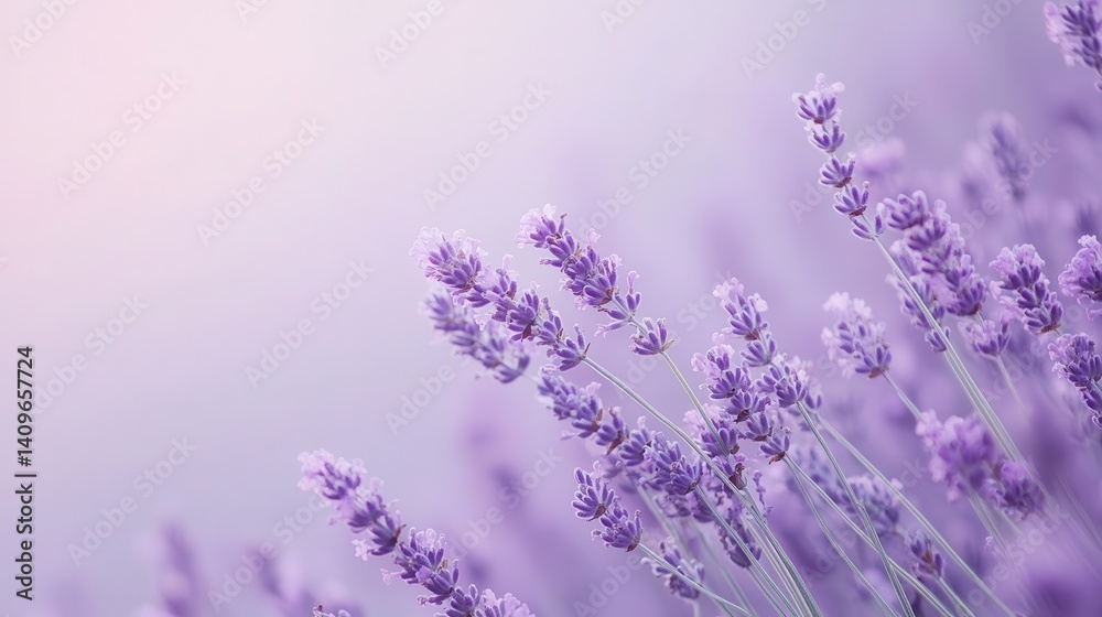 Naklejka premium Delicate lavender blossoms in soft pastel hues.