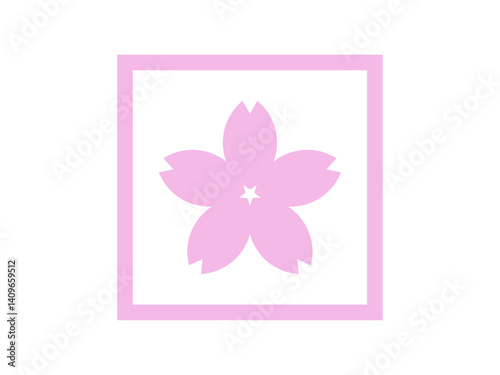桜の花正方形アイコン
