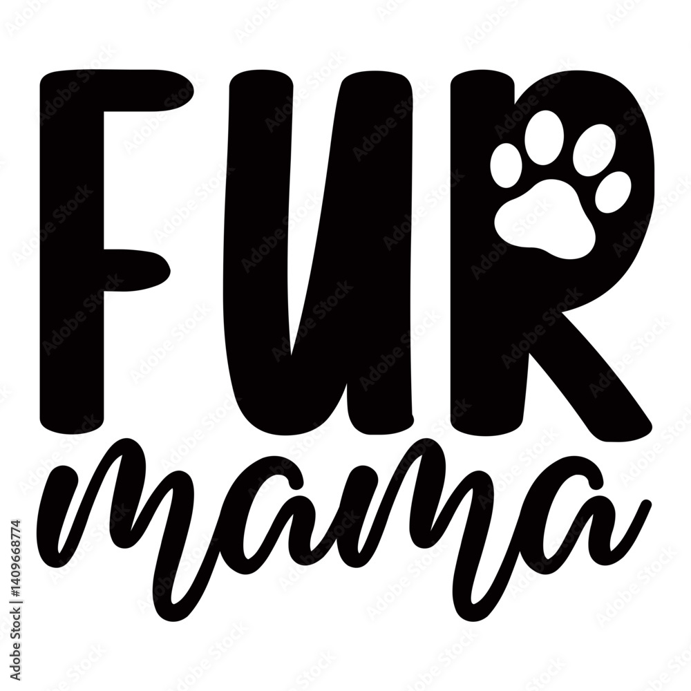 Obraz premium Fur mama Svg