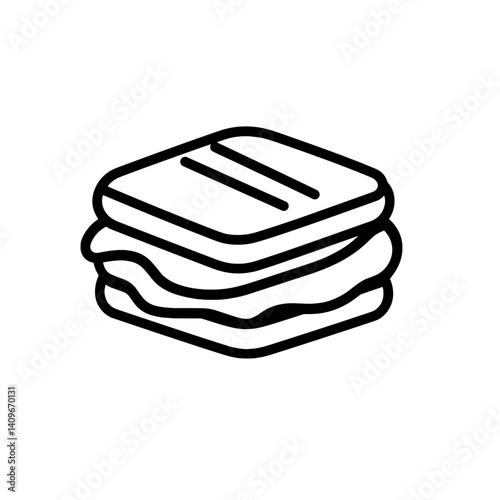 Sandwich icon in black outline style on white background