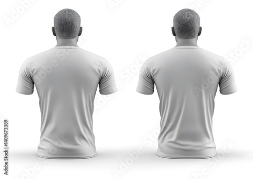 Blank T-shirt Mockup Back View