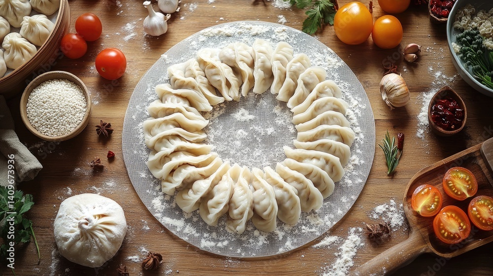 Handmade Chinese dumplings Handmade Chinese dumplings