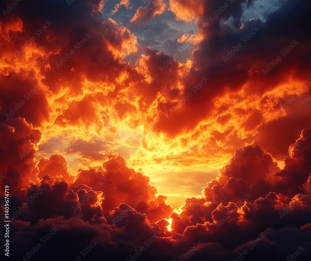 Fototapeta premium Fire Cloud Landscape