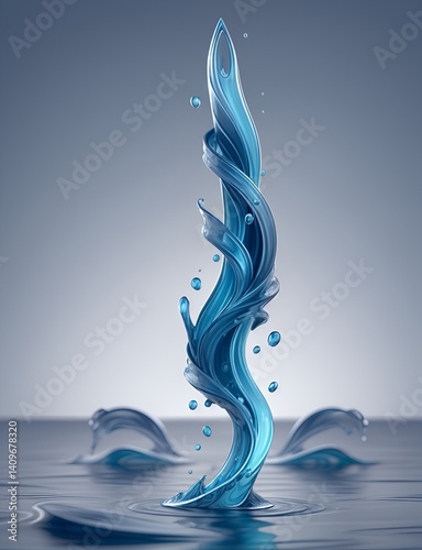 water splash isolated on white background