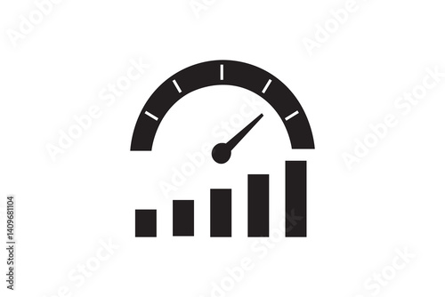 speed and performance growth icon showing progress and improvement