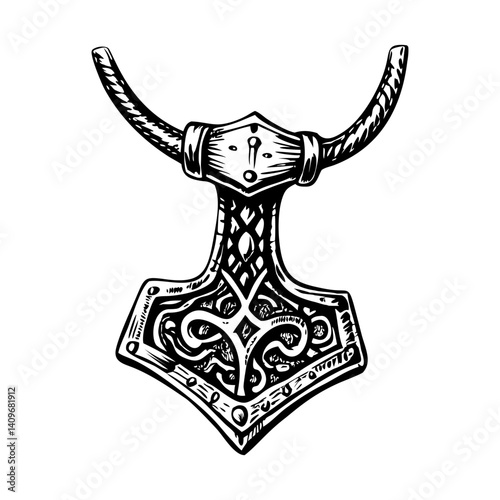 Vintage Style Viking Culture Illustrations