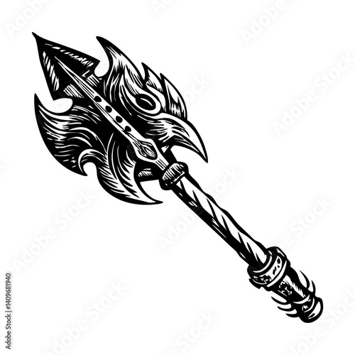 Vintage Style Viking Culture Illustrations