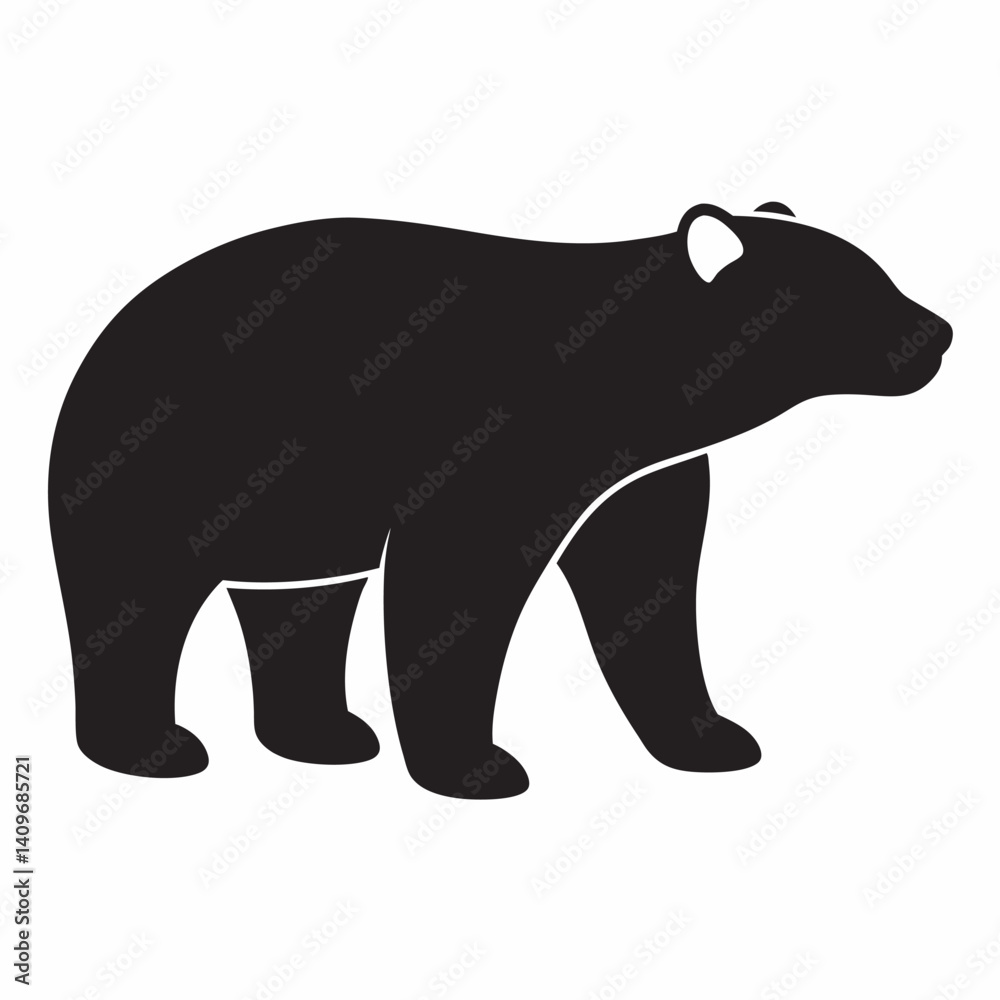 Fototapeta premium Polar bear Silhouette