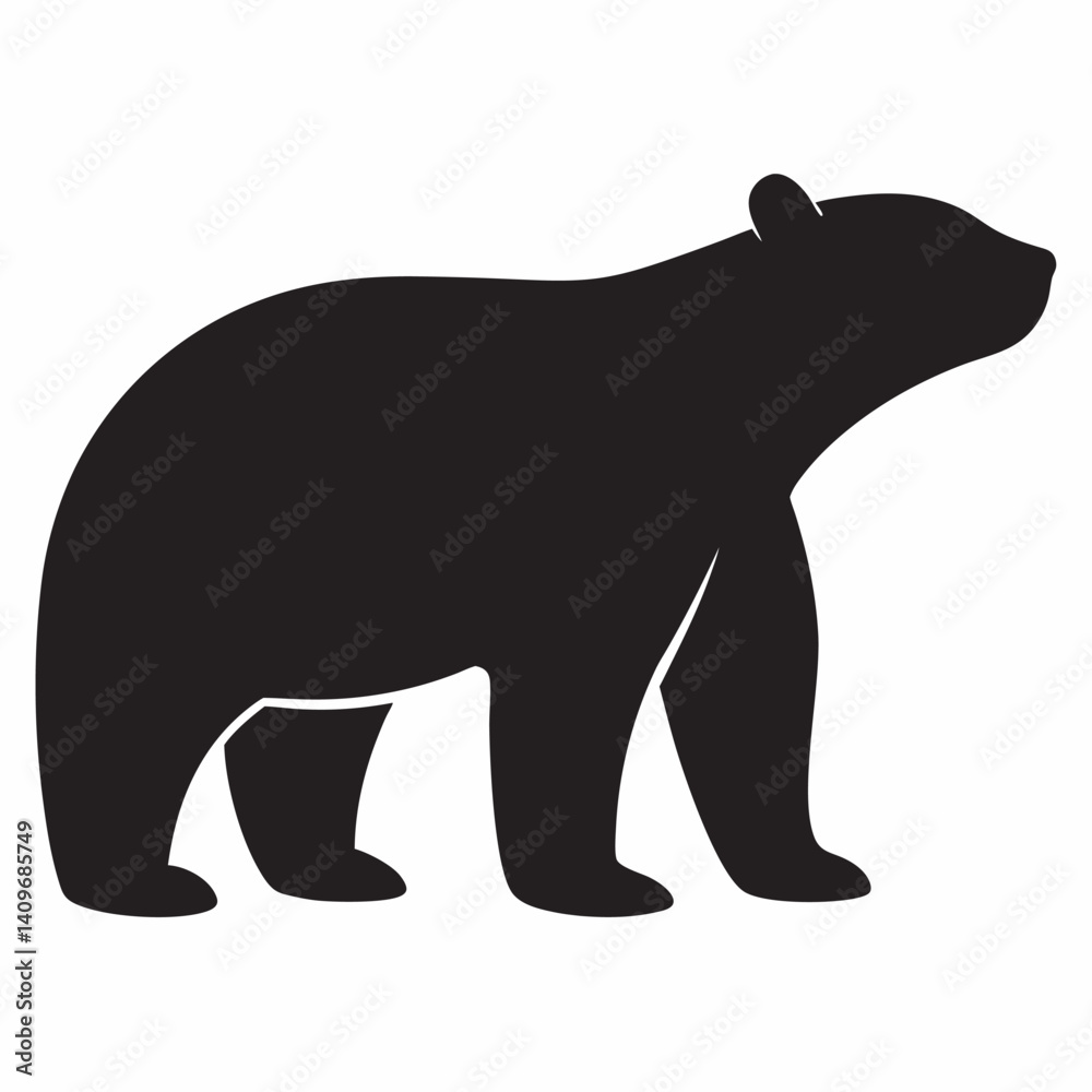 Fototapeta premium Polar bear Silhouette