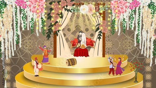 beautiful indian wedding decor stage