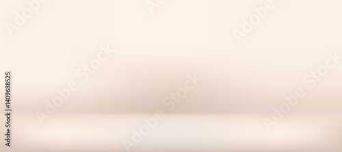 Light beige, nude colored gradient presentation background, empty studio room illustration