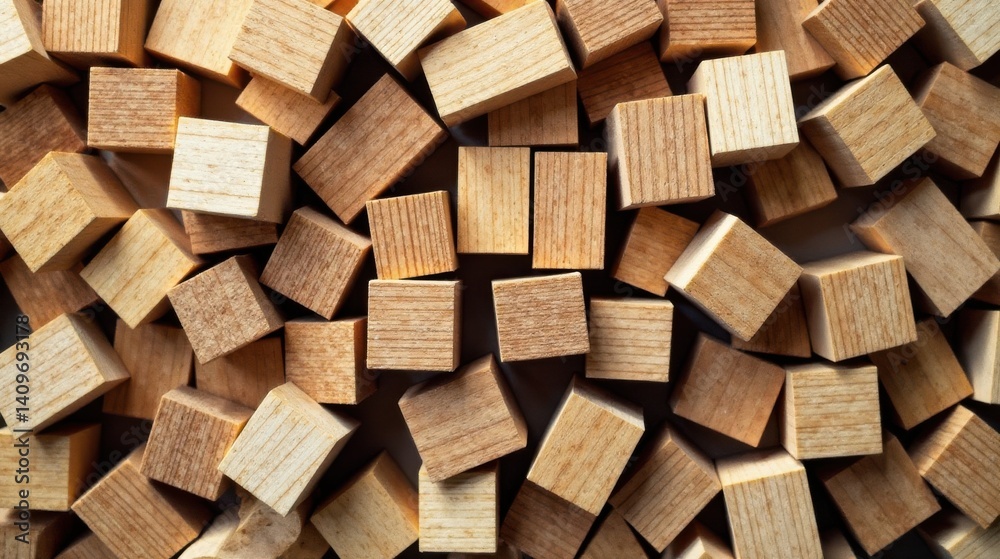 A profusion of natural light wooden cubes scattered closely together, showcasing the texture and grain of the wood in a captivating arrangement. A profusion of natural light wooden cubes scattered closely together, showcasing the texture and grain of the wood in a captivating arrangement.