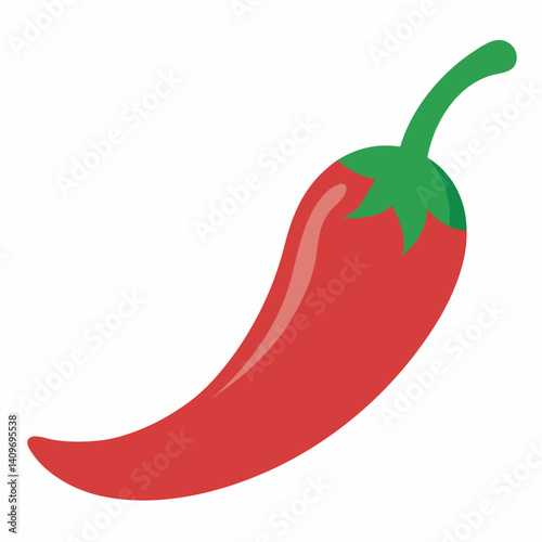 Illustration of Red hot natural chili pepper 