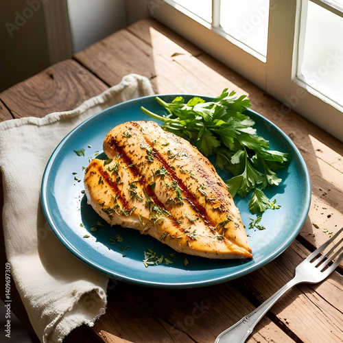 grilled salmon steak