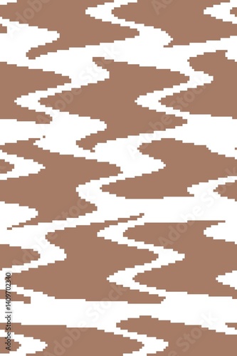 Wavy seamless background in chocolate shades,Seamless print of minimal modern shapes and forms , contemporary background for banners and covers.