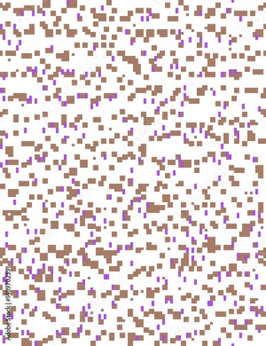 Abstract pattern in chocolate color for design, mosaic, kaleidoscope, embroidery and knitting. Seamless background. Pixel graphics.