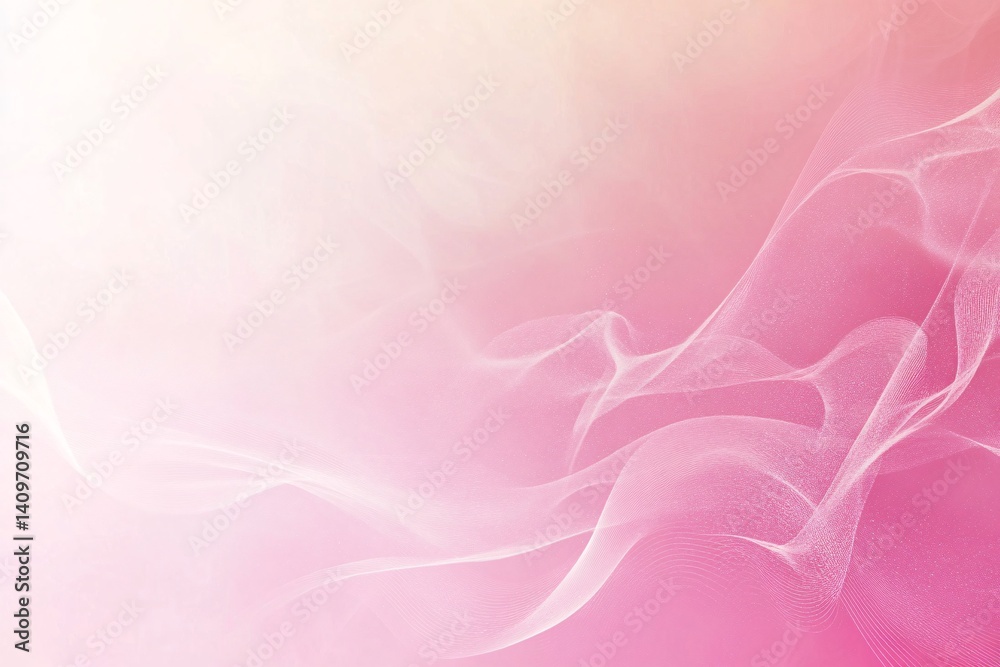 Obraz premium Abstract Pink and White Flowing Design Background