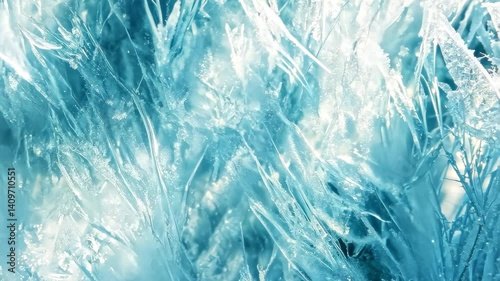 Wallpaper Mural Sparkling Frost on Frozen Grass Blades Torontodigital.ca