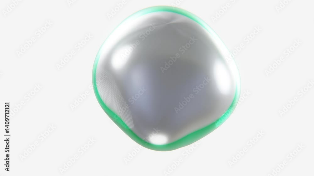 Abstract 3D horizontal chrome metallic silver sphere bubble blob loop animation 4K light white vibrant colours gradient backgrounds futuristic holographic molecular chemistry science biology shape Abstract 3D horizontal chrome metallic silver sphere bubble blob loop animation 4K light white vibrant colours gradient backgrounds futuristic holographic molecular chemistry science biology shape